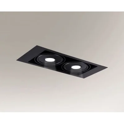 Shilo LED ceiling luminaire Muko IL 2x(10W 1000lm) 3000K black recessed 3361