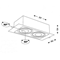 Shilo oprawa sufitowa LED Muko IL 2x(10W 1000lm) 3000K czarna wpuszczana 3361
