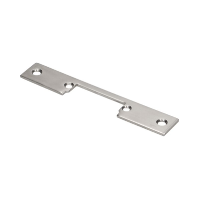 Short, double-sided escutcheon for INOX electric strikers, silver