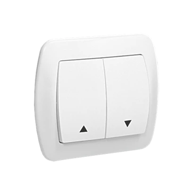 Shutter button 10A 250V white screw terminals