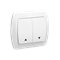 Shutter button 10A 250V white screw terminals