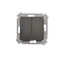 Shutter button for controlling the roller shutter from many places (module) 230V, matt brown metallic