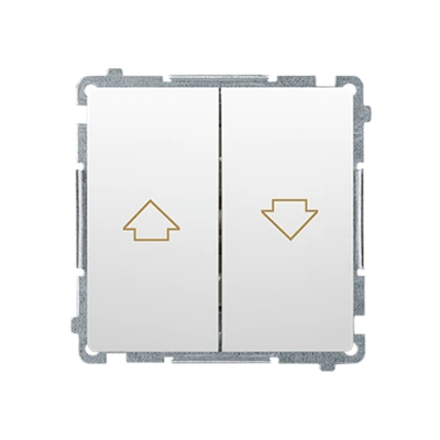 Shutter button (module) 10A 230V white screw terminals