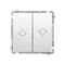 Shutter button (module) 10A 230V white screw terminals