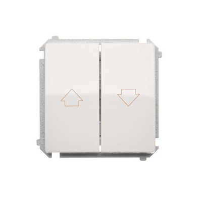Shutter button (module) 10A 230V white screw terminals