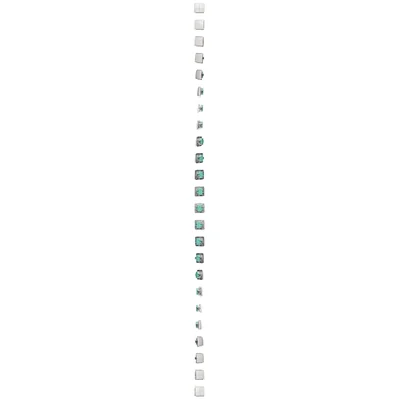 Shutter button (module) 10A 230V white screw terminals