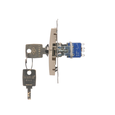 Shutter key switch 1-pole (module) 3-position "I-0-II" 2 contacts N/O 5A 230V. cream