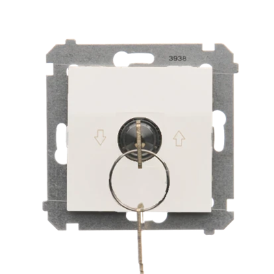 Shutter key switch 1-pole (module) 3-position "I-0-II" 2 contacts N/O 5A 230V. white