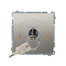 Shutter switch with a key, 3-position satin metallic