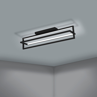 SIBERIA Lampada da soffitto 78cm 34W 3000-6000K 4600lm Led integrato IP20 nero