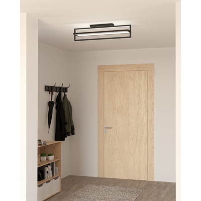 SIBERIA Lampada da soffitto 78cm 34W 3000-6000K 4600lm Led integrato IP20 nero