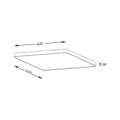 SIERRA Ceiling lamp brushed chrome