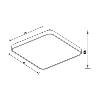 SIERRA Ceiling lamp brushed chrome