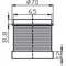 SIGNAL COLUMN 70MM YELLOW LED MODULE 24VDC