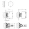 Signal lamp 22mm red 230V AC BA9S