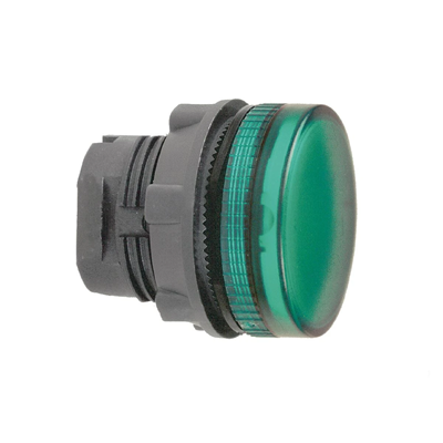 Signal lamp green BA 9s corrugated plastic bulb