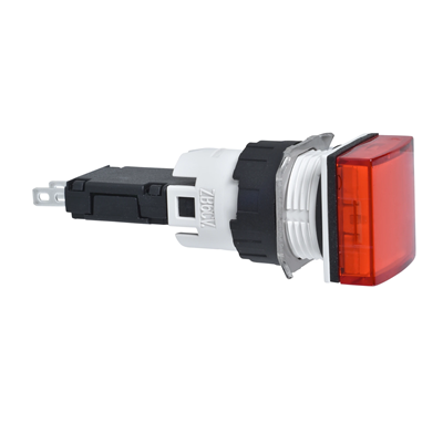 Signal lamp red LED 12-24V square