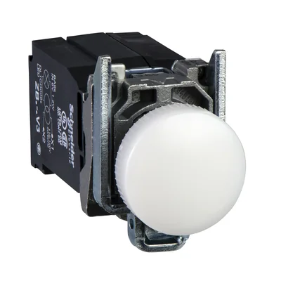 Signal lamp white bulb 220-240V metal typical