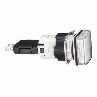 Signal lamp white LED 12-24V square