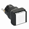 Signal lamp white LED 24V square plastic