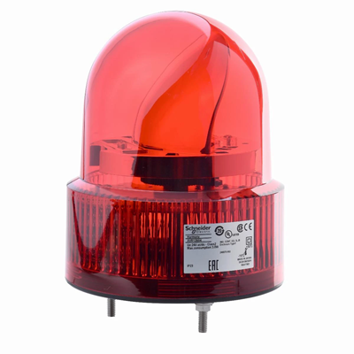 Signal lamp with buzzer Ø120 red LED 24 V AC/DC