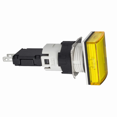 Signal lamp yellow LED 12-24V rectangular