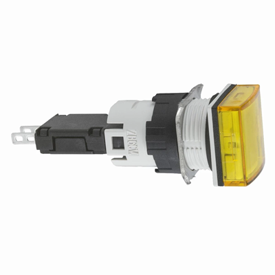 Signal lamp yellow LED 12-24V square