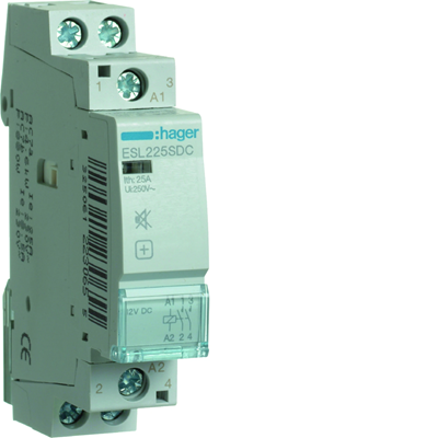 Silent contactor 12V DC 2NO 25A