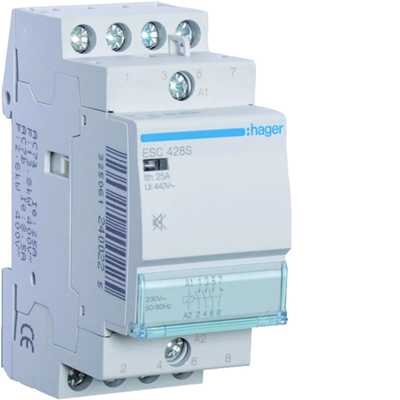 Silent contactor 230VAC 3NO+1NC 25A