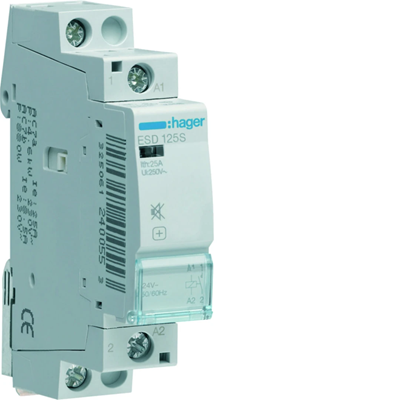 Silent contactor 24VAC/DC 1NO 25A
