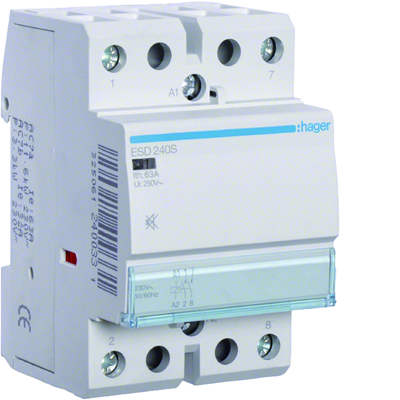Silent contactor 24VAC/DC 2NO 40A