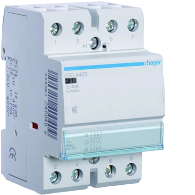 Silent contactor 24VAC/DC 4NO 40A