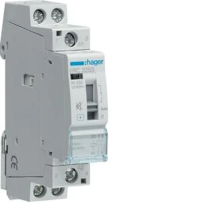 Silent contactor with manual control 230VAC 2NO 25A