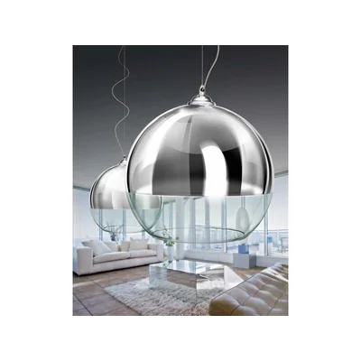 SILVER BALL 4 Chrome pendant lamp