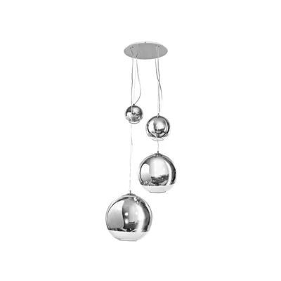 SILVER BALL 4 Chrome pendant lamp
