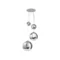 SILVER BALL 4 Chrome pendant lamp