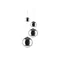 SILVER BALL 4 Chrome pendant lamp