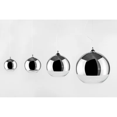 SILVER BALL 4 Chrome pendant lamp