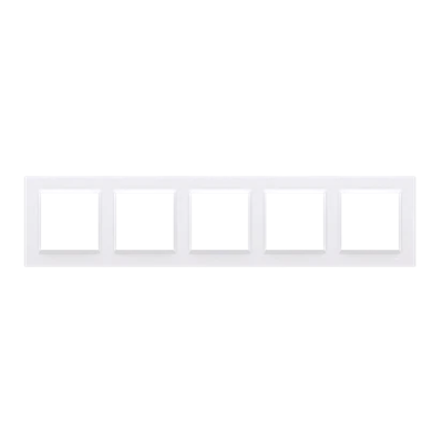 SIMON 10 5-fold universal frame, horizontal and vertical, white
