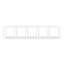 SIMON 10 5-fold universal frame, horizontal and vertical, white