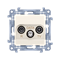 SIMON 10 Antenna socket R-TV-DATA cream