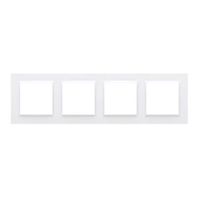 SIMON 10 Cadre universel quadruple, horizontal et vertical, blanc