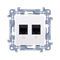 SIMON 10 Computer socket RJ45 category 6 + telephone RJ11 white