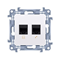 SIMON 10 Computer socket RJ45 category 6 + telephone RJ11 white