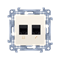 SIMON 10 Computer socket RJ45 category 6 + telephone socket RJ11 cream