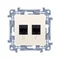 SIMON 10 Computer socket RJ45 category 6 + telephone socket RJ11 cream