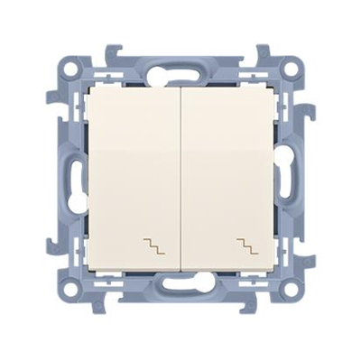 SIMON 10 Conmutador doble escalera (módulo) 10AX 230V crema