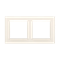 SIMON 10 Cornice doppia, universale, orizzontale e verticale, crema