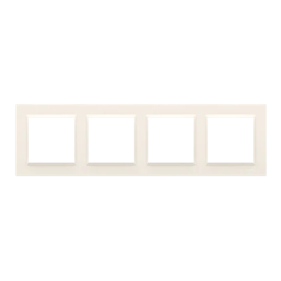 SIMON 10 Cream frame, 4-fold universal, horizontal and vertical