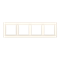 SIMON 10 Cream frame, 4-fold universal, horizontal and vertical